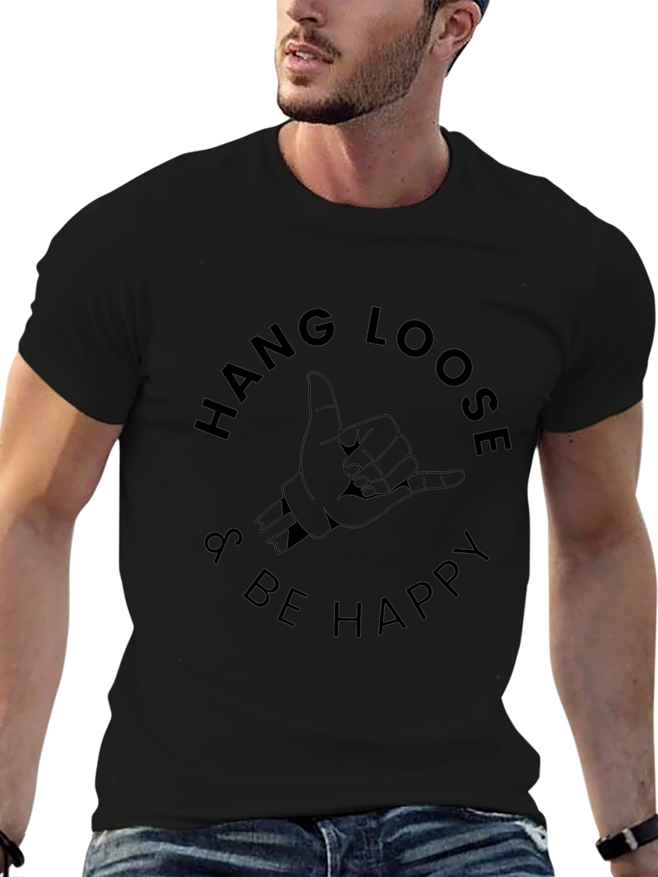 Hang Loose & Be Happy Graphic T-Shirt