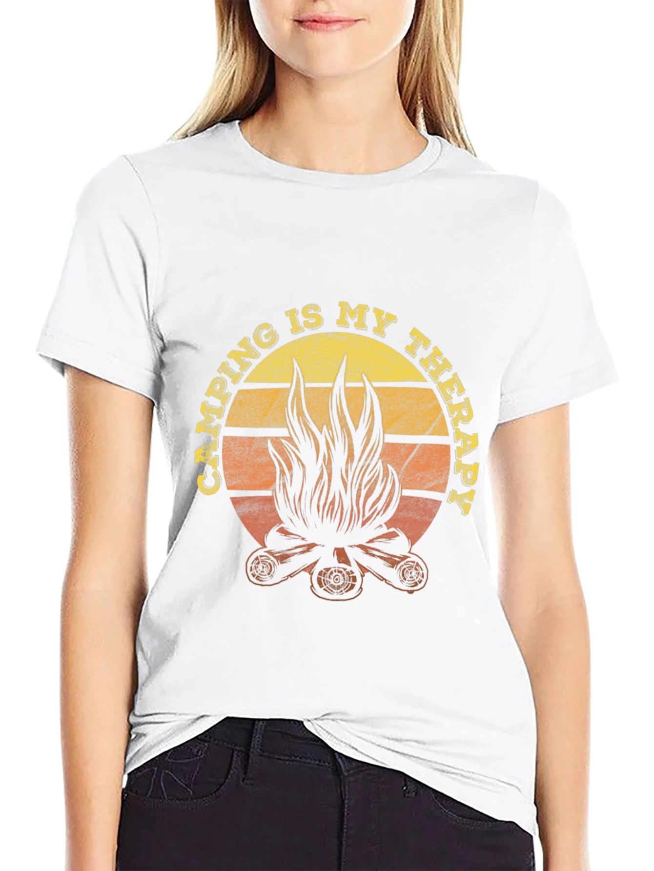Camping Is My Therapy Graphic Tee