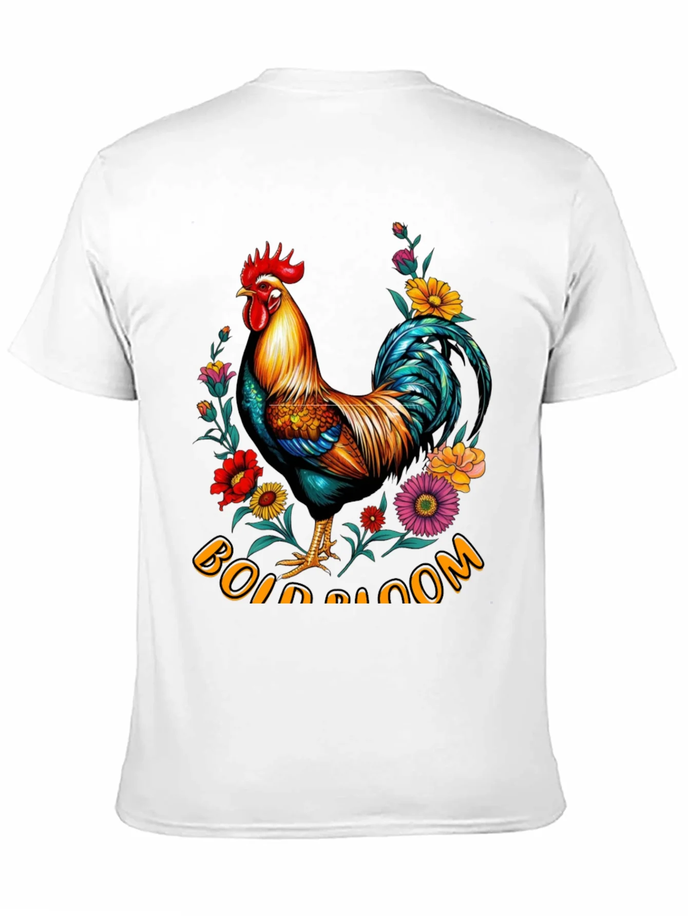 Floral Rooster Graphic Tee