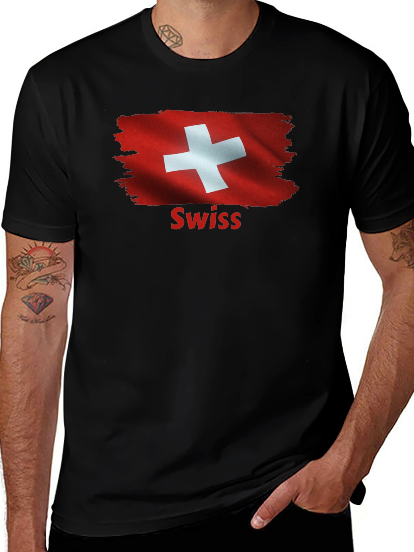 Swiss Flag Graphic T-Shirt