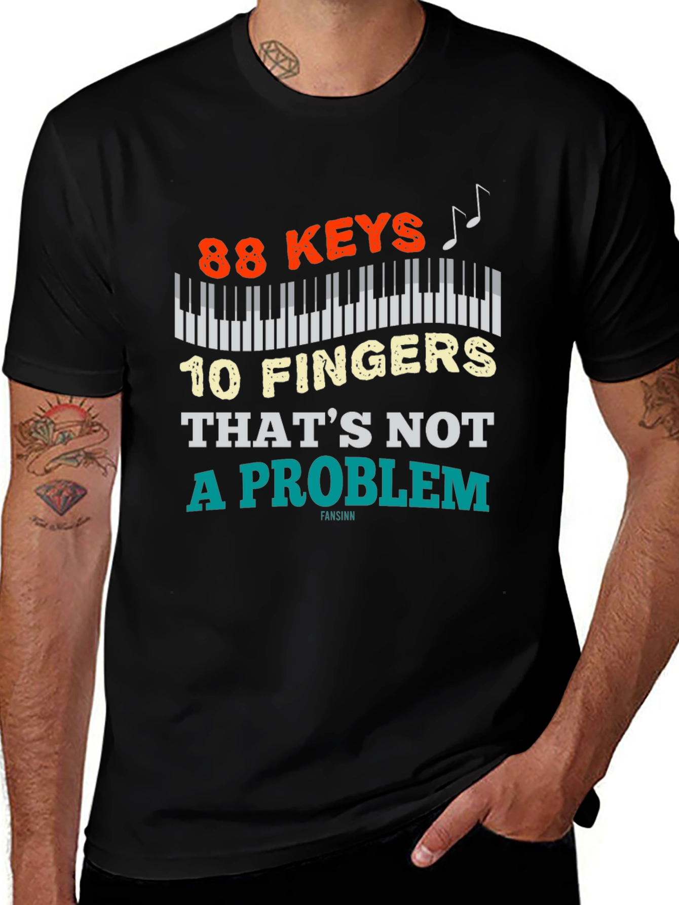 88 Keys 10 Fingers Piano Player T-Shirt