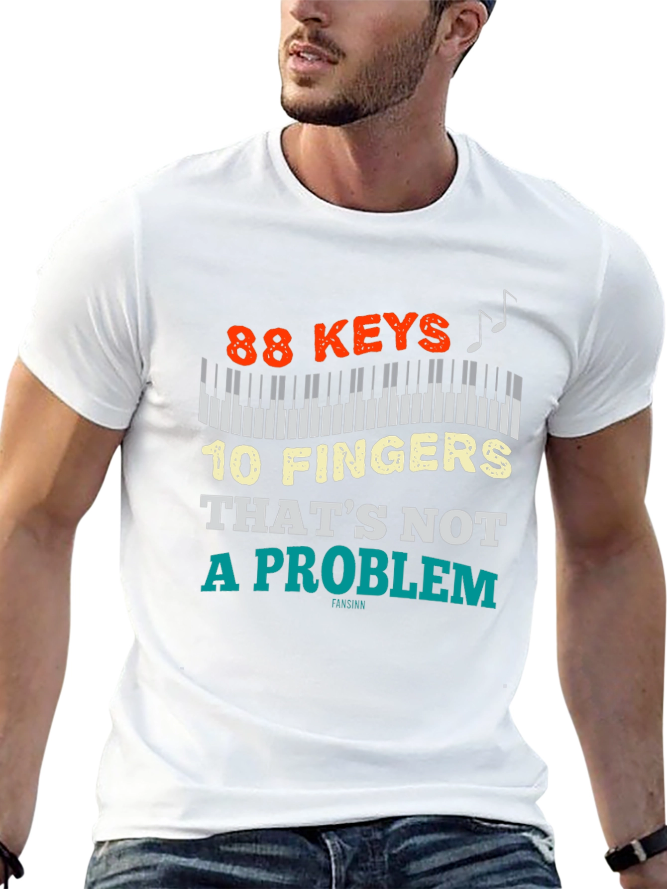 88 Keys 10 Fingers Piano Player T-Shirt
