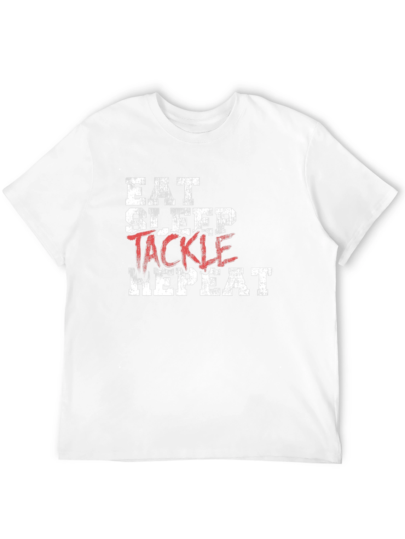 Eat Sleep Tackle Repeat Black T-Shirt