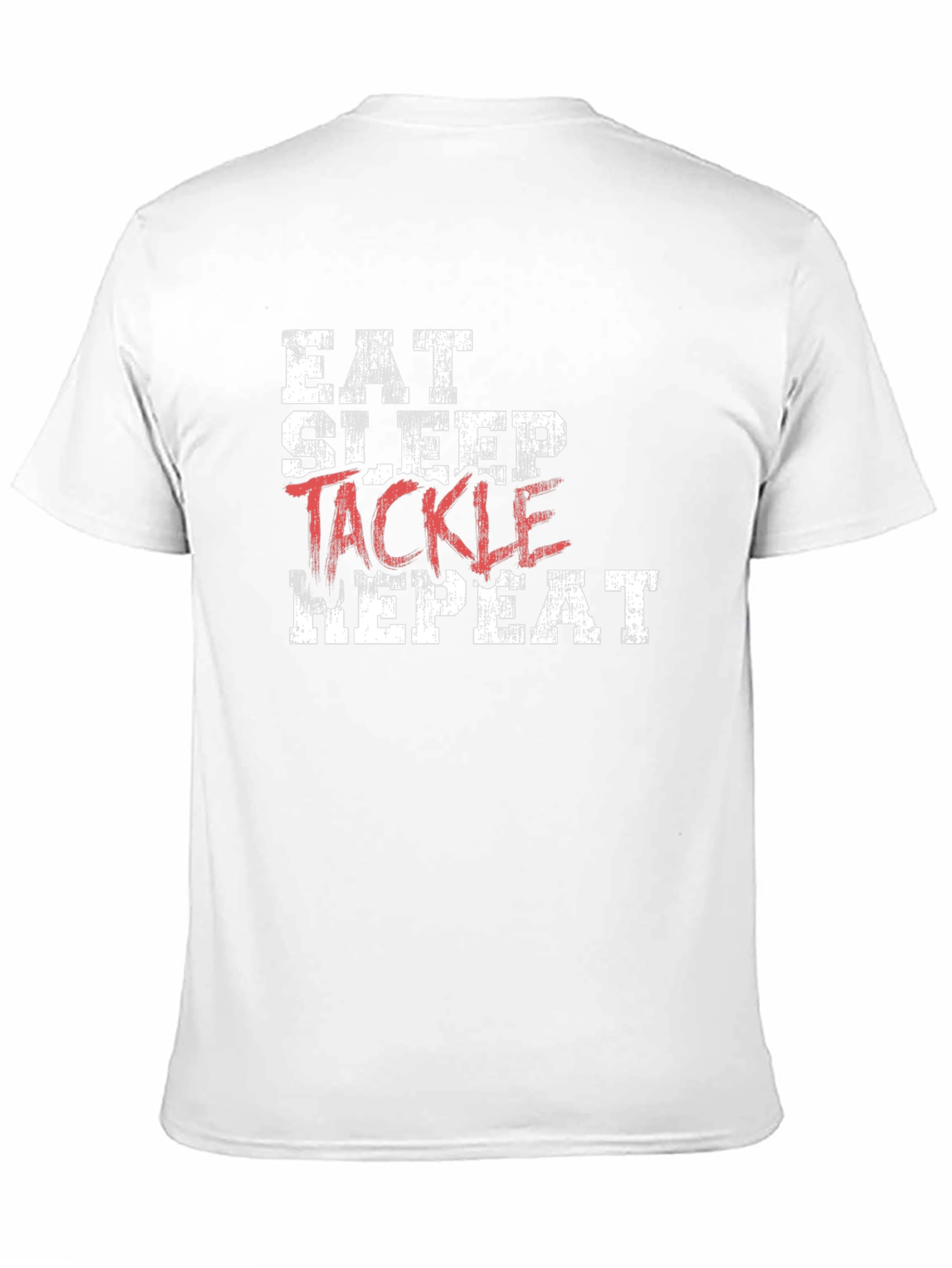 Eat Sleep Tackle Repeat Black T-Shirt