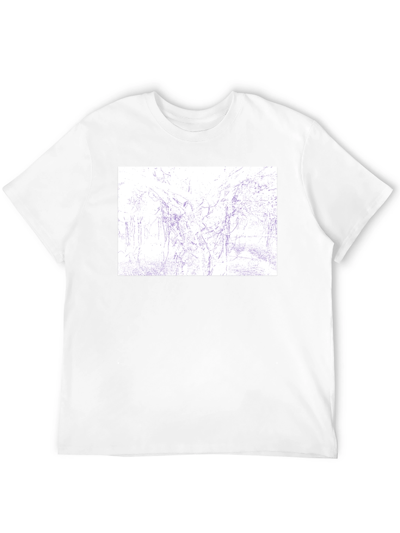Abstract Sketch Print Black T-Shirt