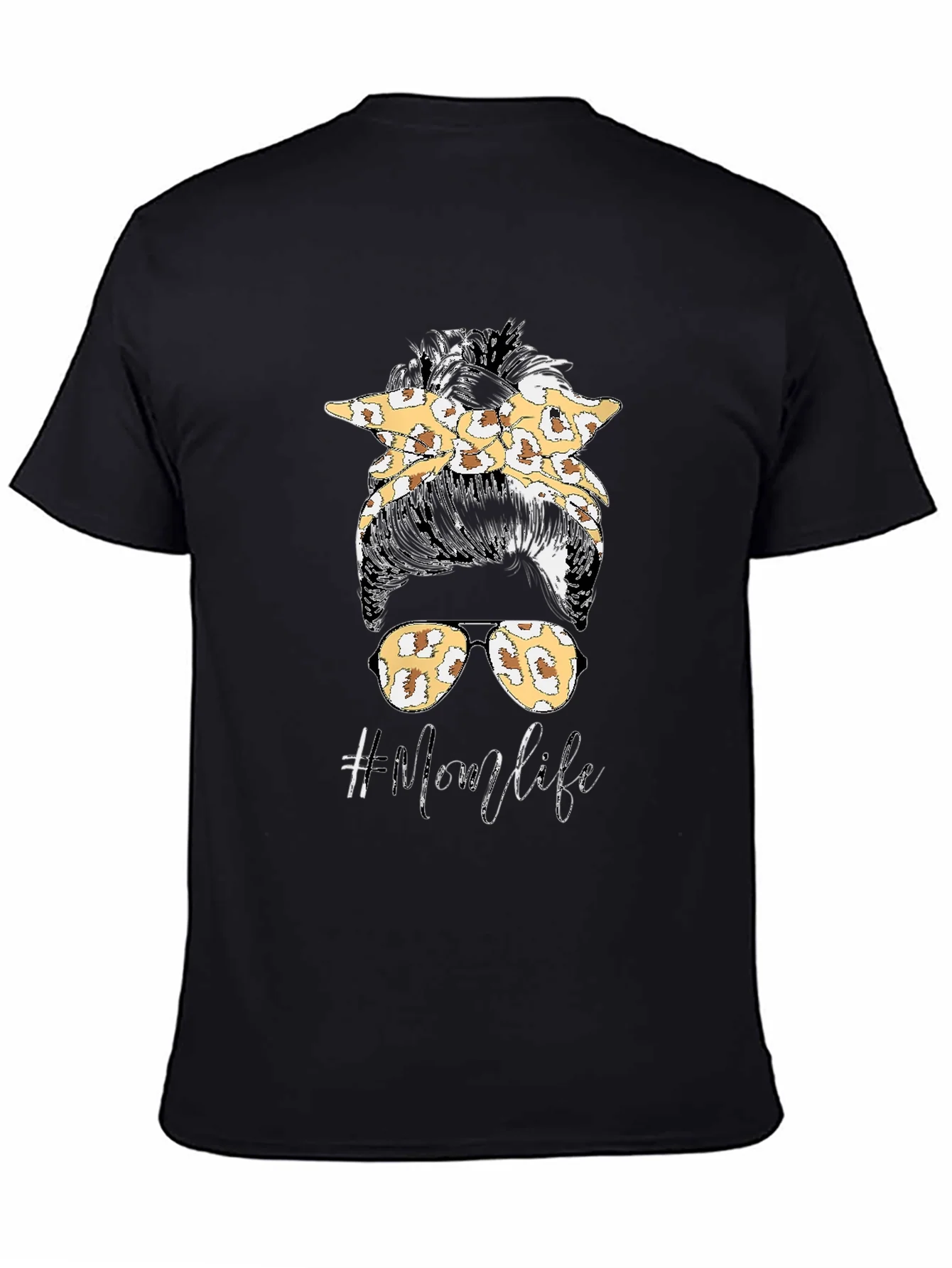 Mom Life Leopard Print Graphic Tee