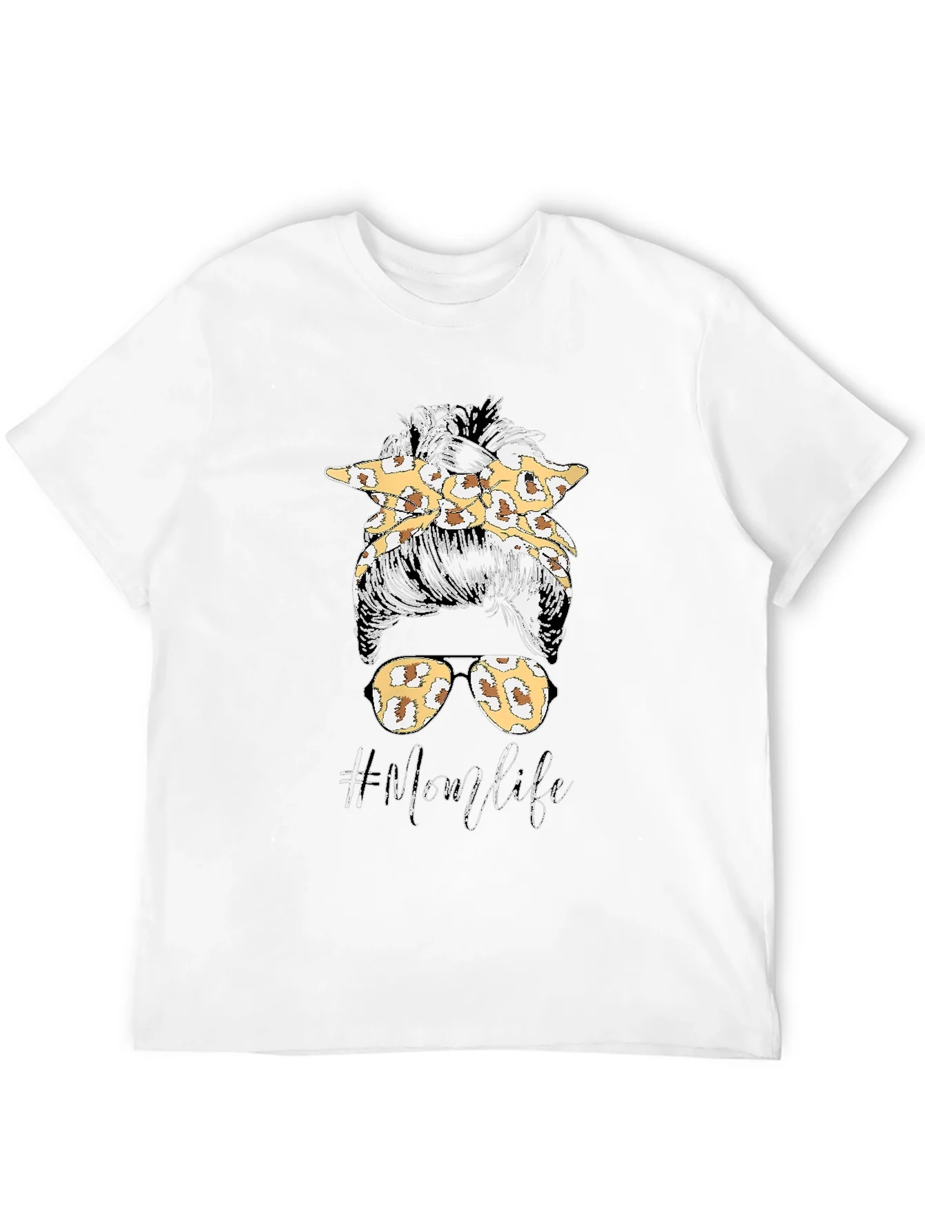 Mom Life Leopard Print Graphic Tee