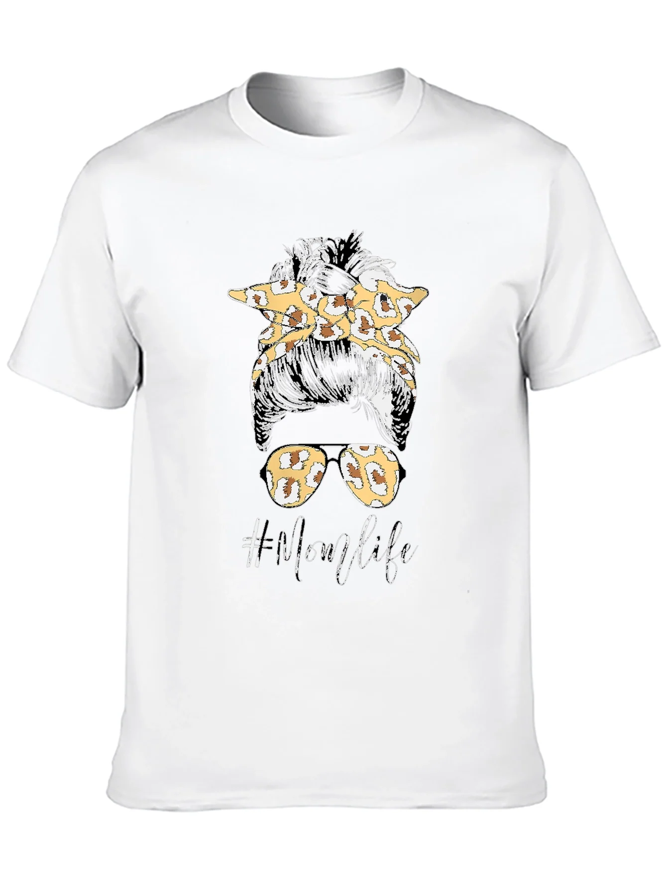 Mom Life Leopard Print Graphic Tee