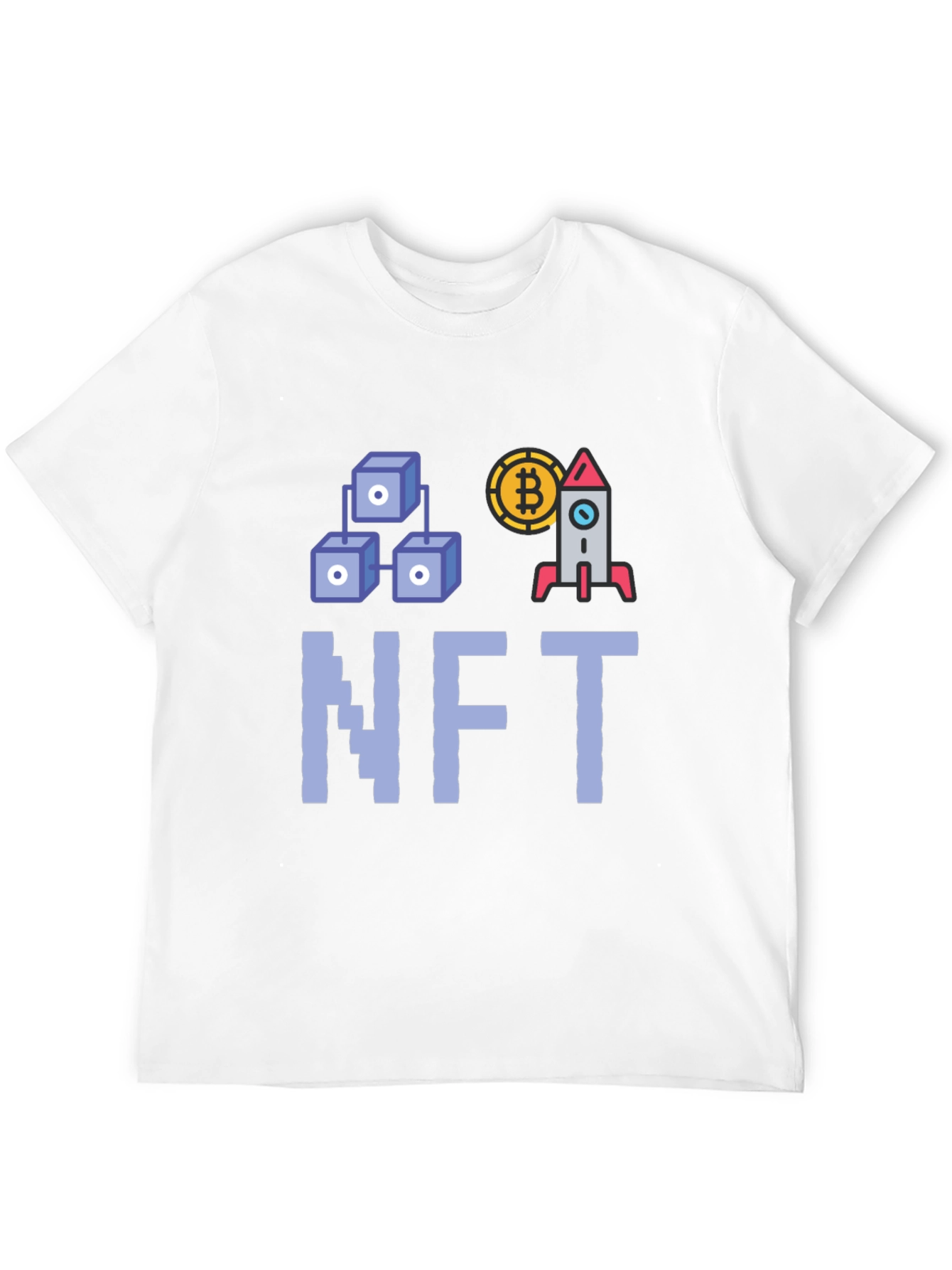 NFT Crypto T-Shirt - Blockchain Bitcoin Rocket Design