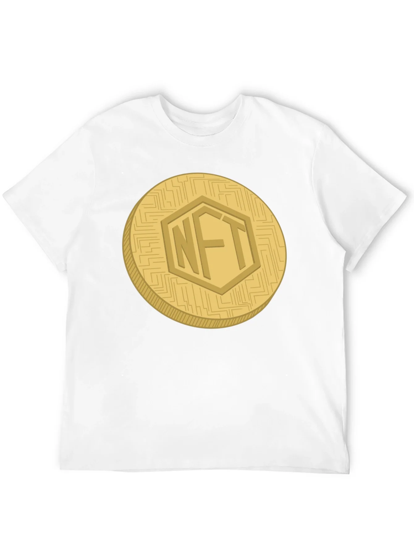 NFT Crypto Coin Graphic Tee - Black Casual T-Shirt