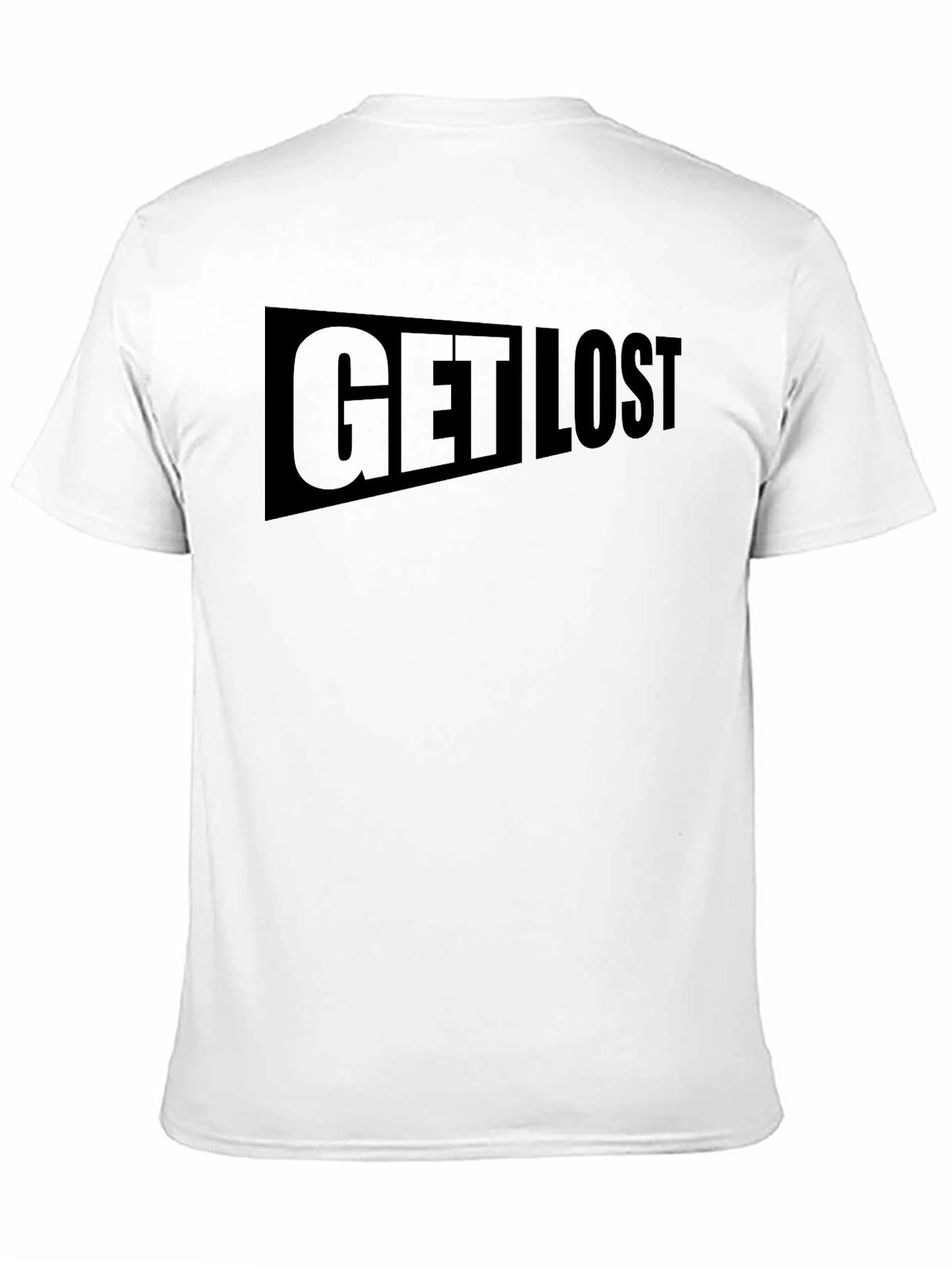 Get Lost Graphic Print Black T-Shirt