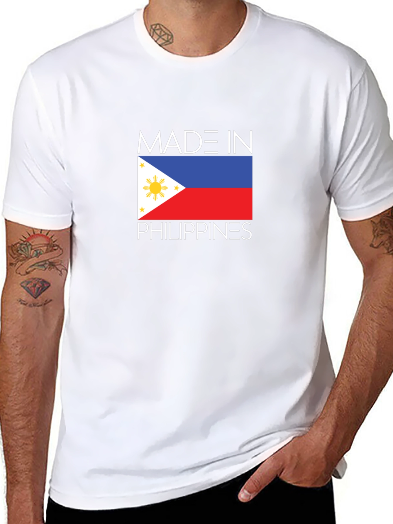 Made in Philippines T-Shirt - Black Crew Neck