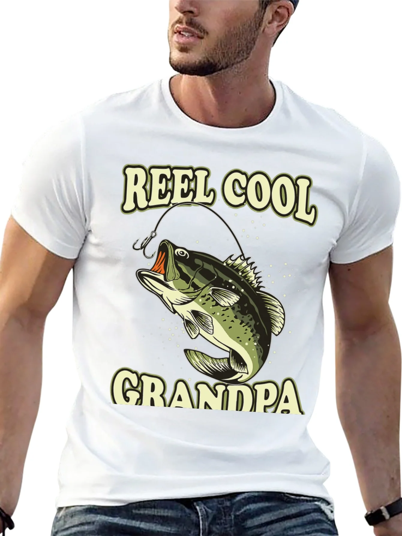 Reel Cool Grandpa Fishing T-Shirt