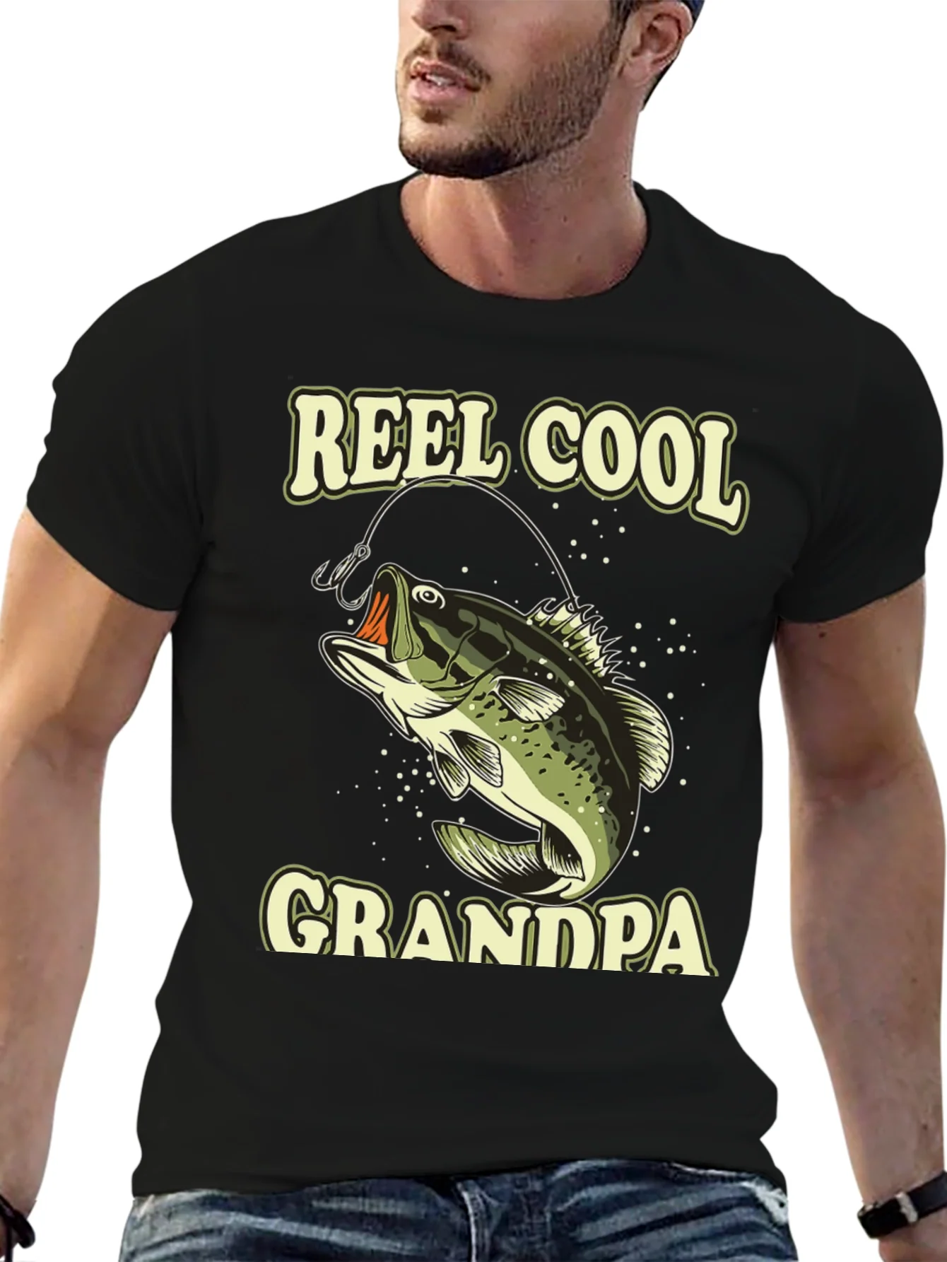 Reel Cool Grandpa Fishing T-Shirt