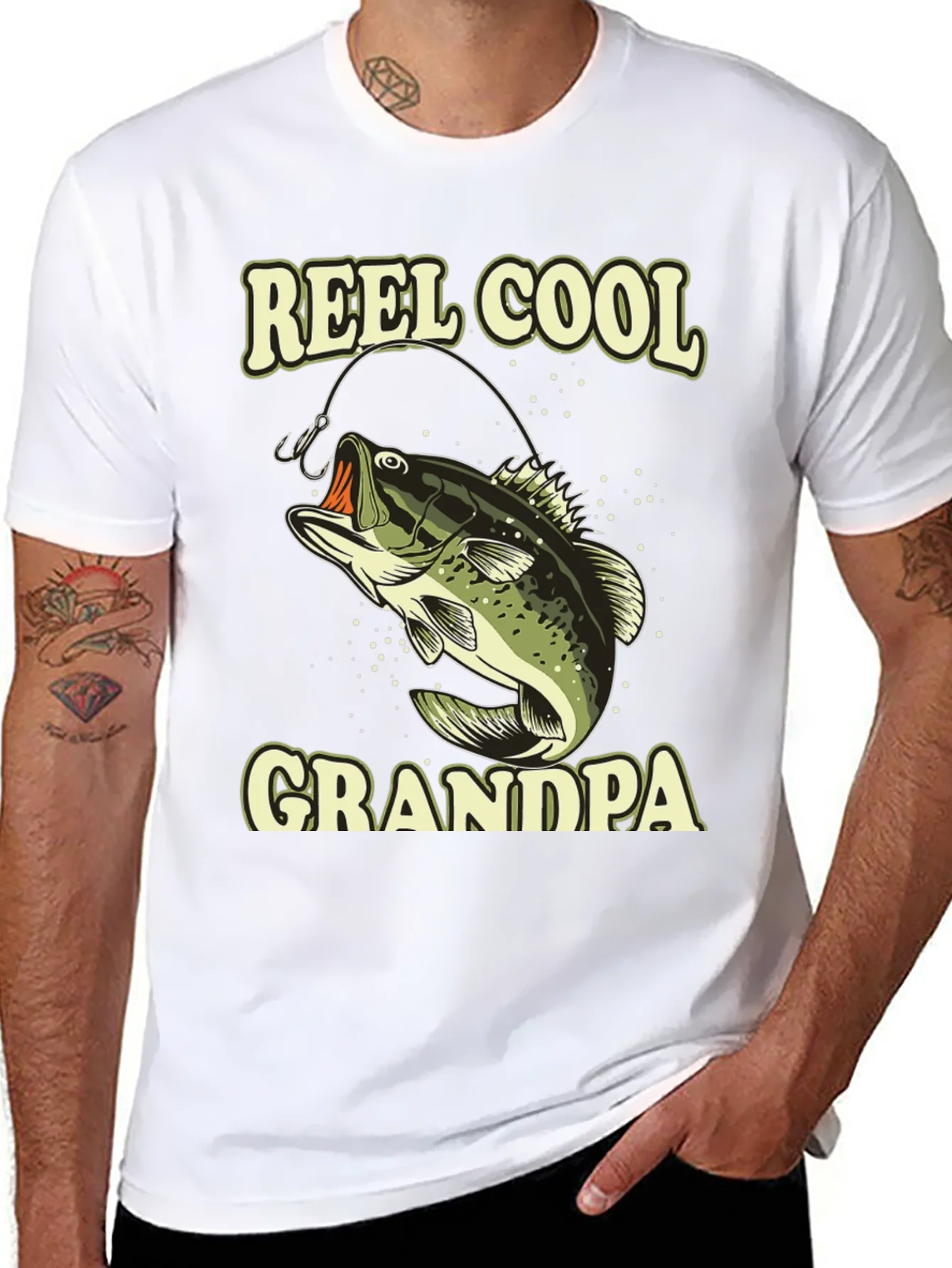Reel Cool Grandpa Fishing T-Shirt