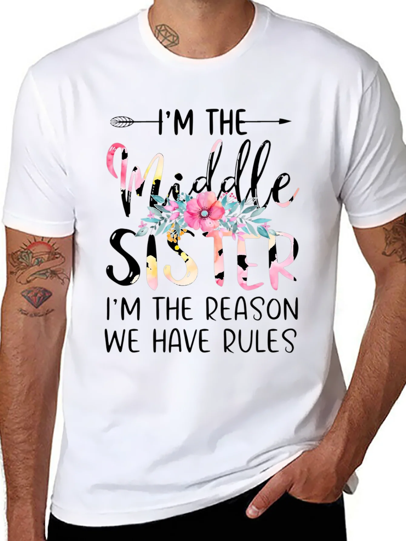 Middle Sister Graphic T-Shirt - Family Fun Tee
