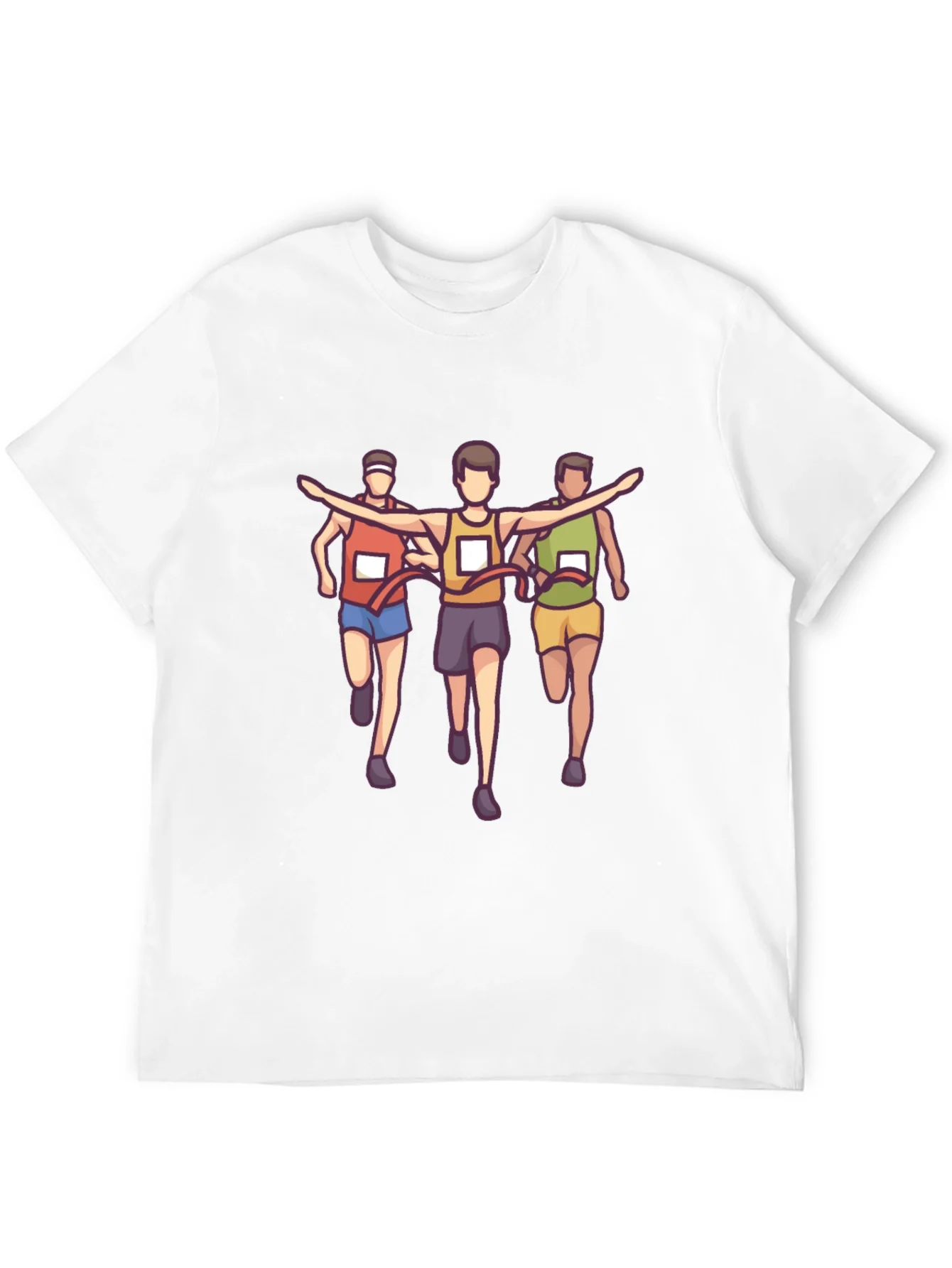Cartoon Runner Graphic Tee - Black Short Sleeve