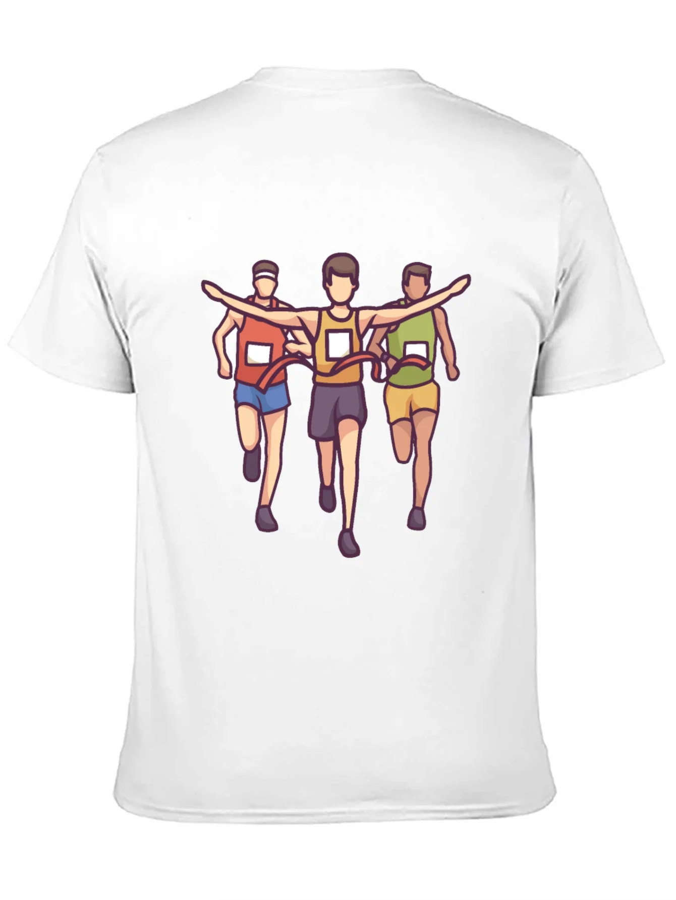 Cartoon Runner Graphic Tee - Black Short Sleeve