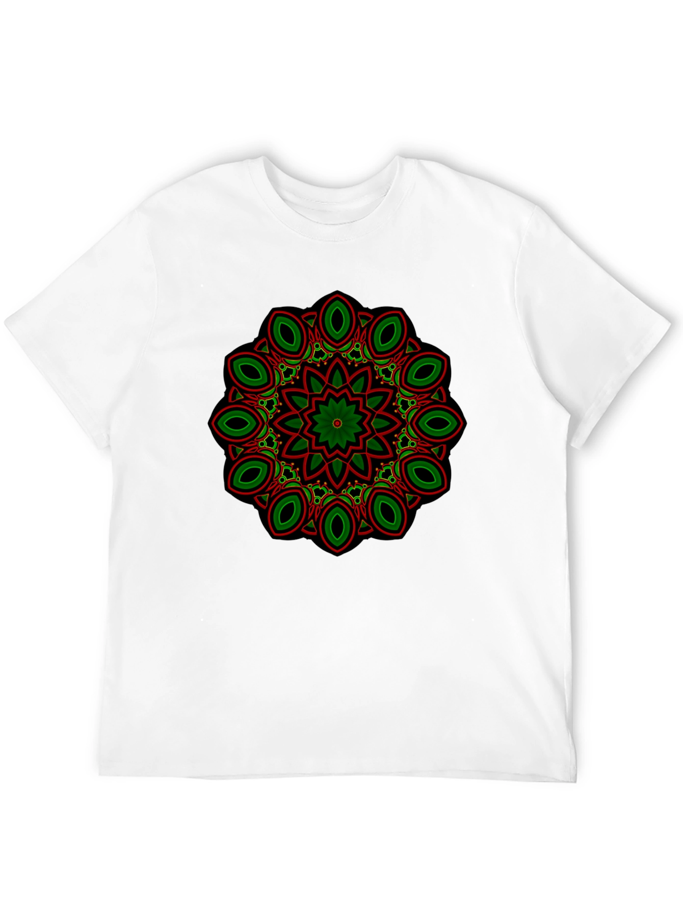 Black T-Shirt with Mandala Design