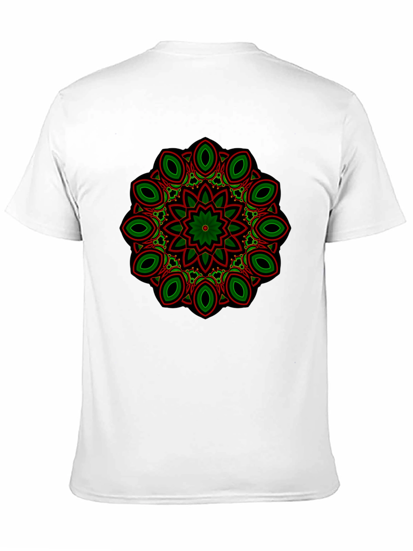 Black T-Shirt with Mandala Design