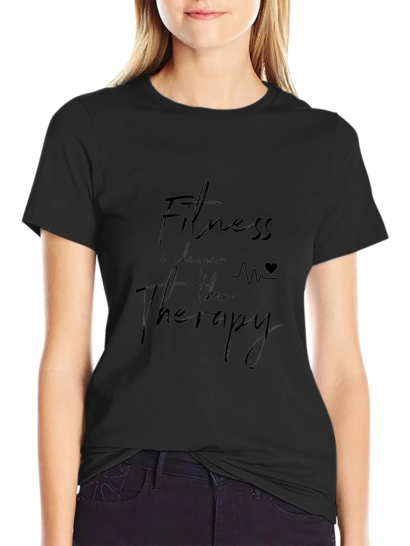 Fitness Cheaper Than Therapy Graphic Tee