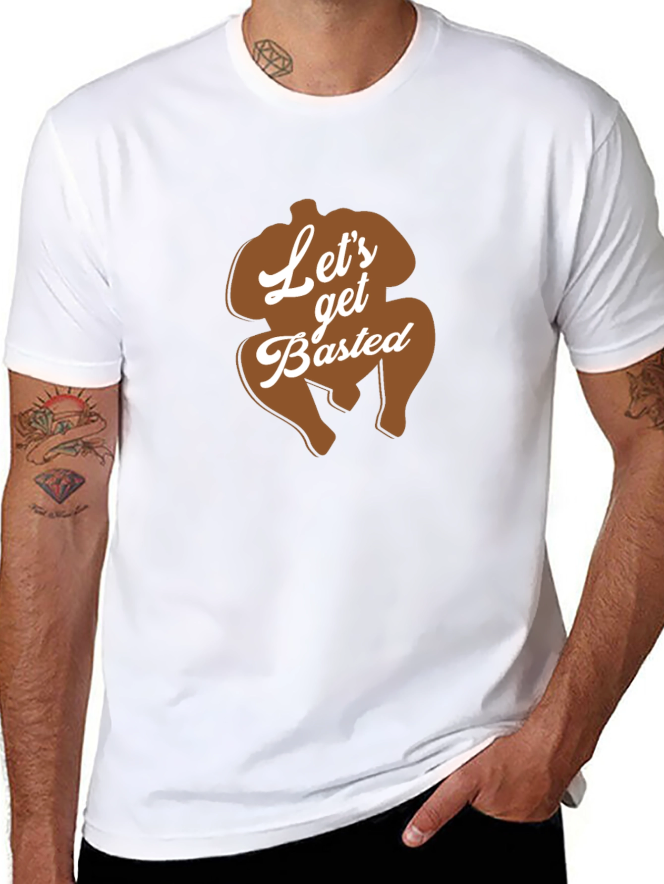 Lets Get Basted Thanksgiving Turkey T-Shirt