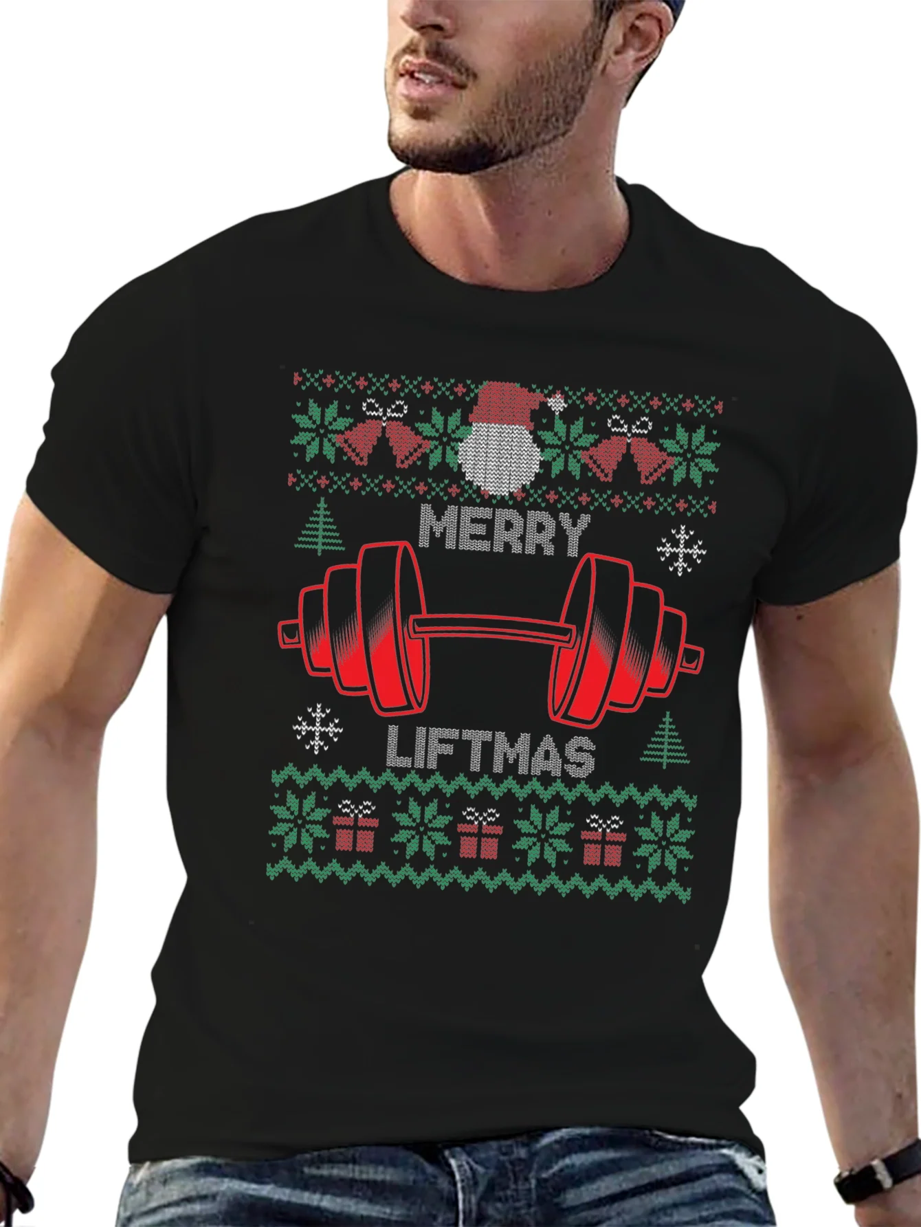 Merry Liftmas Christmas Gym T-Shirt