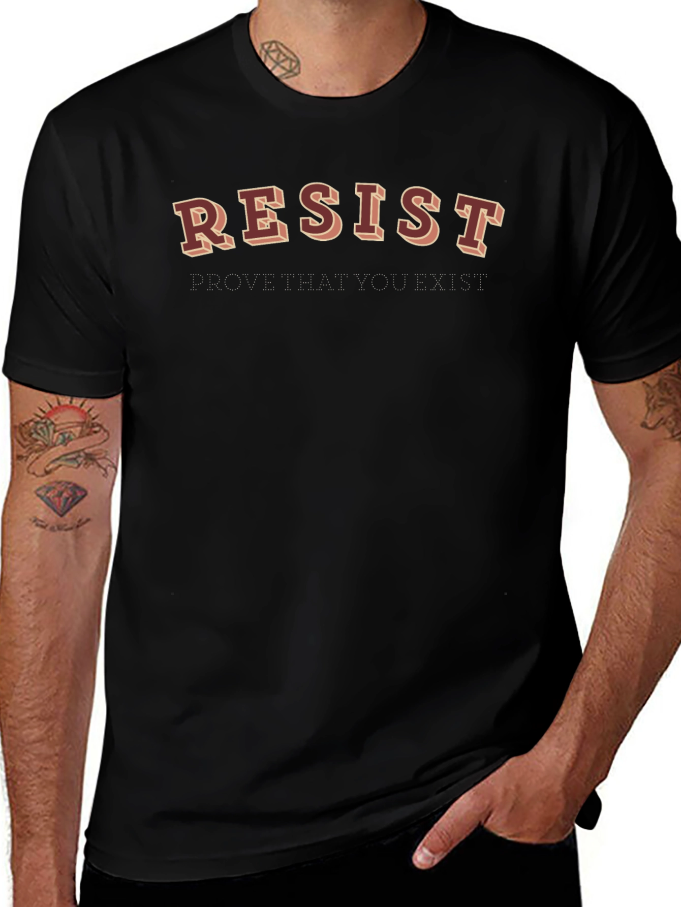 Resist Graphic Tee - Prove You Exist Black T-Shirt