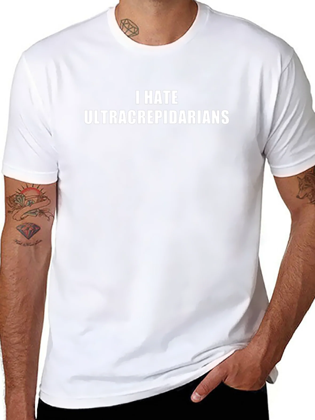 I Hate Ultracrepidarians Graphic Tee - Sarcastic Statement T-Shirt