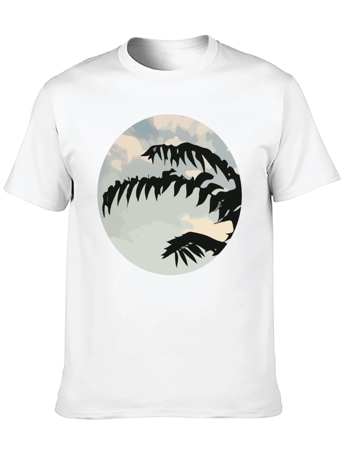 Tropical Palm Tree Silhouette Black Graphic Tee