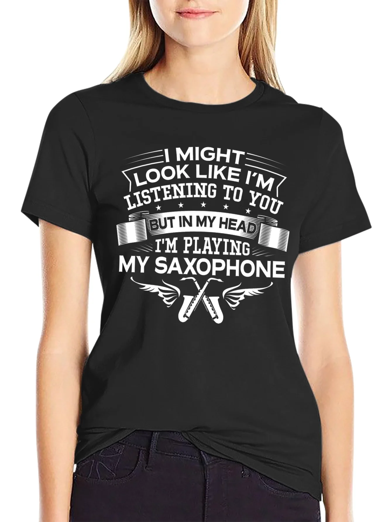 Saxophone Player Humor Graphic T-Shirt