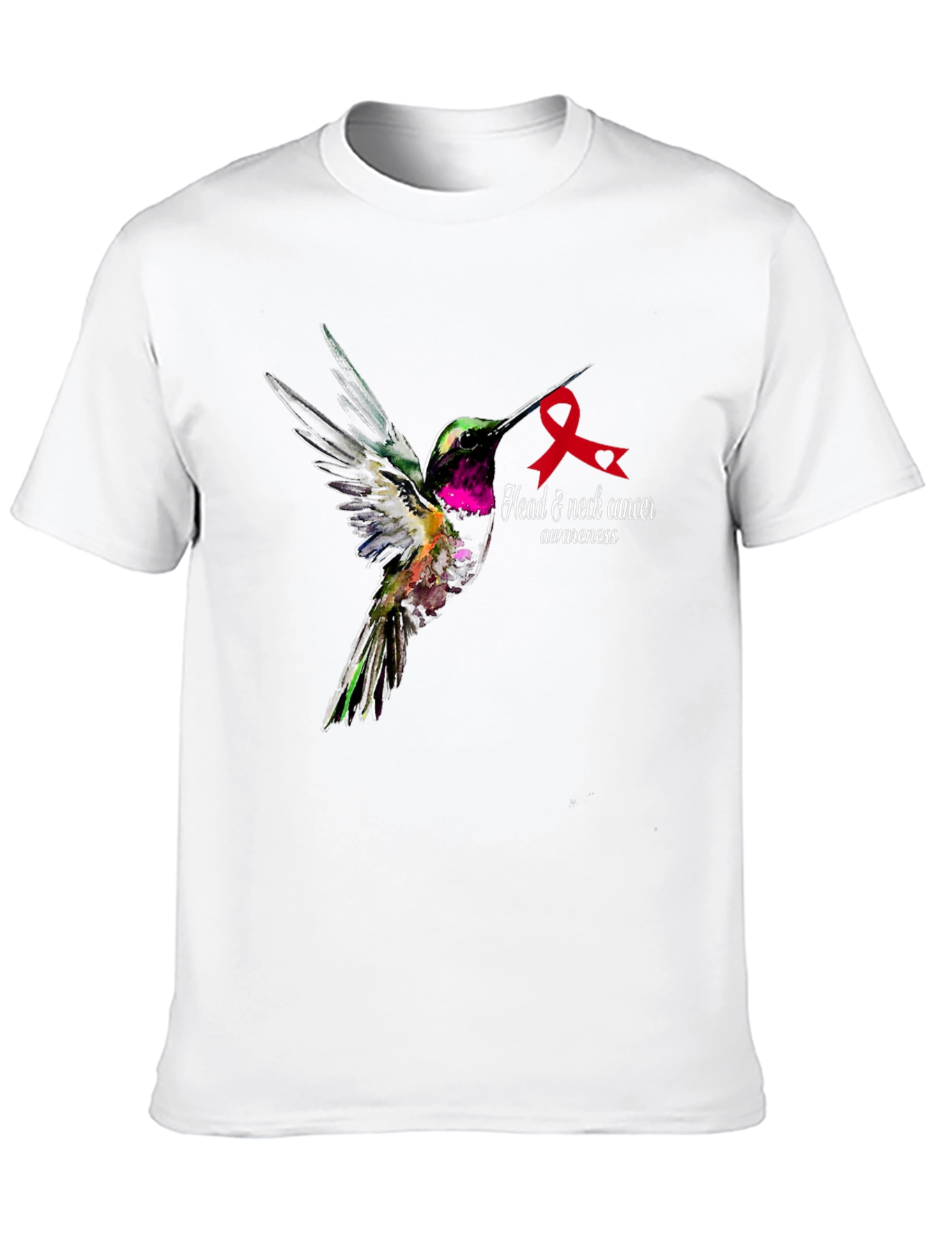 Head & Neck Cancer Awareness Hummingbird T-Shirt