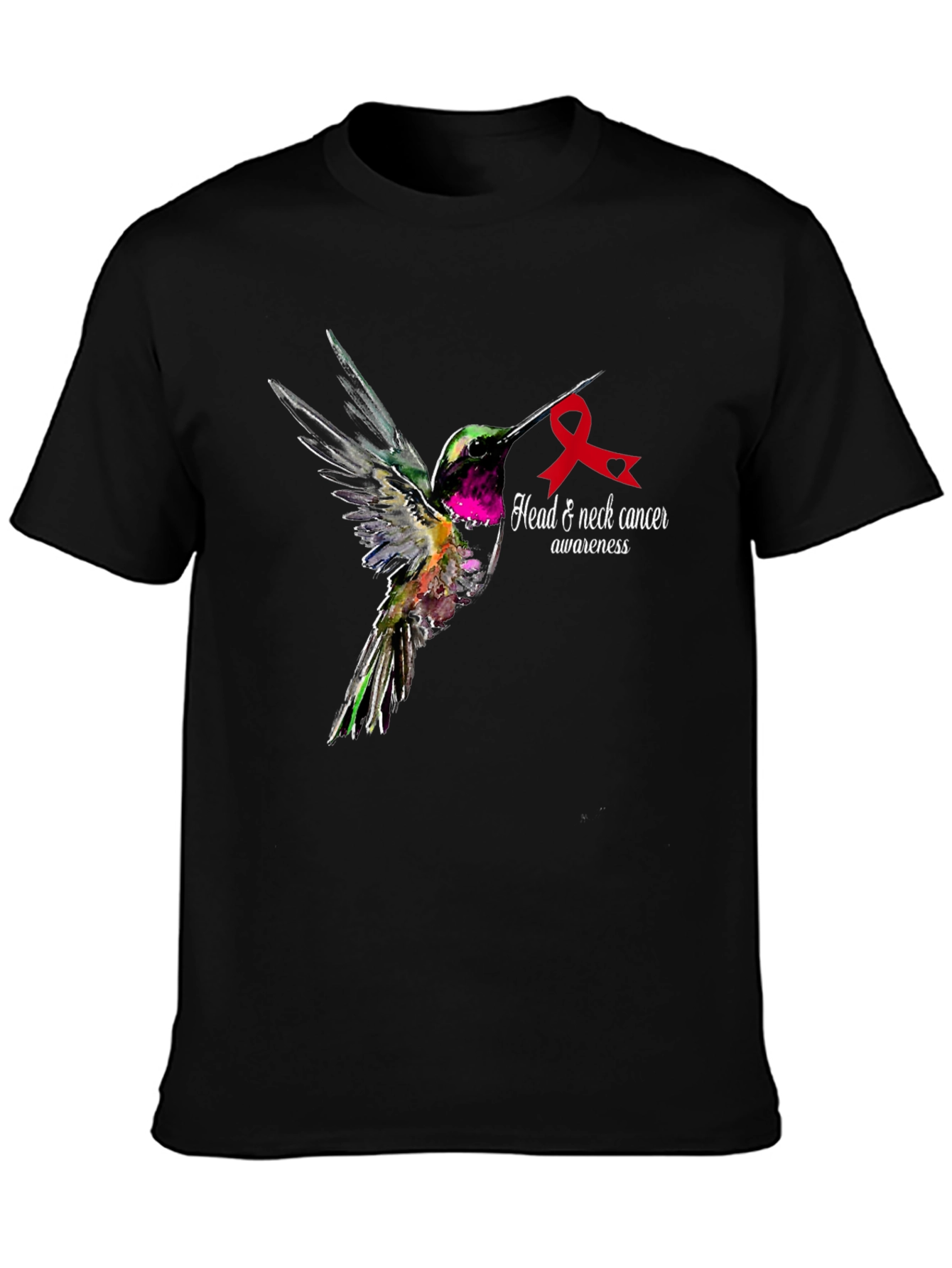 Head & Neck Cancer Awareness Hummingbird T-Shirt