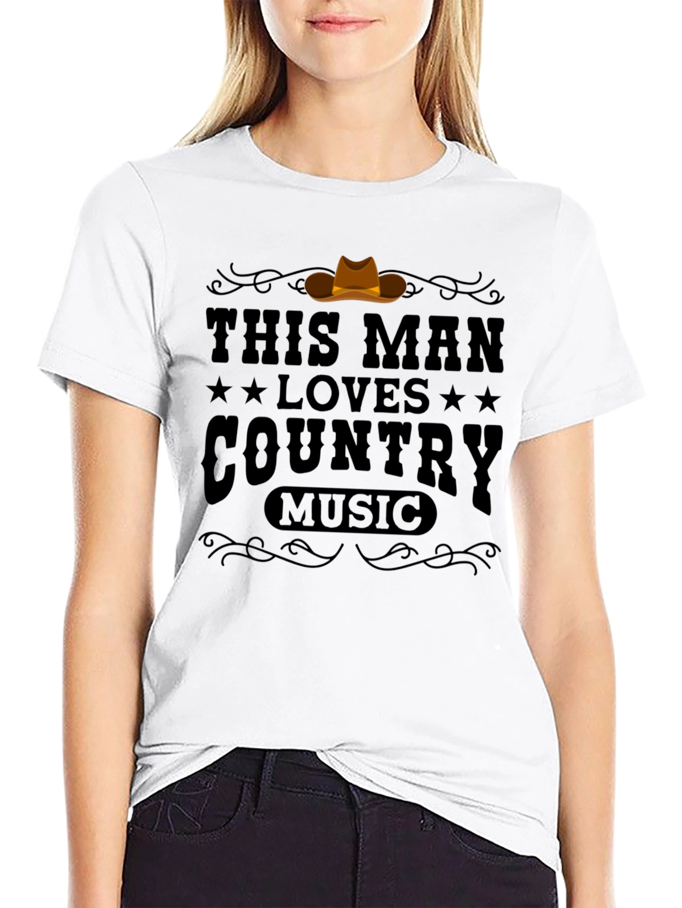 This Man Loves Country Music Graphic T-Shirt