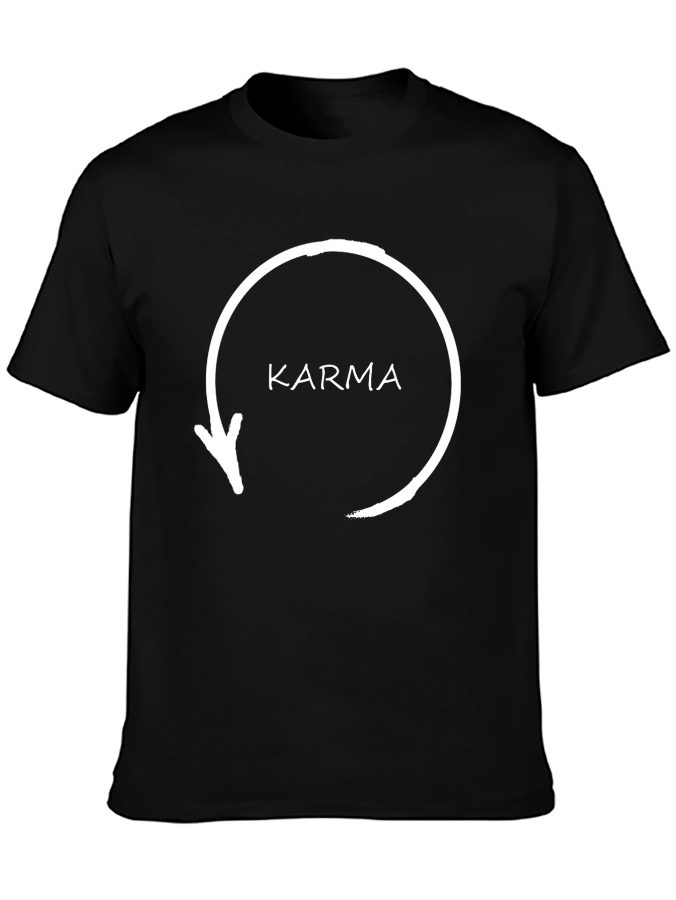 Karma Arrow Circle T-Shirt - Black Graphic Tee