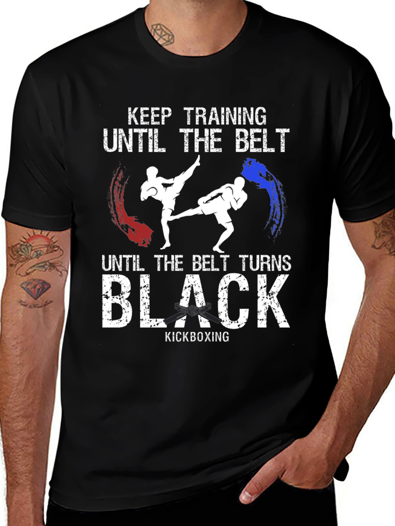 Kickboxing Training T-Shirt - Until the Belt Turns Black