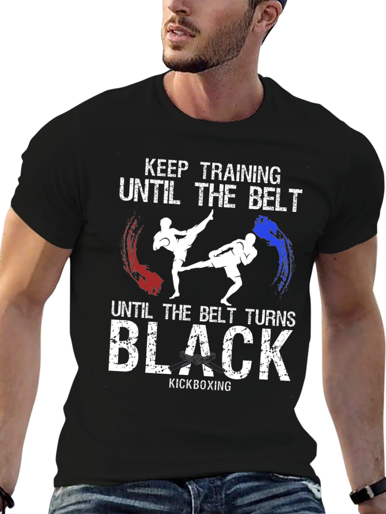 Kickboxing Training T-Shirt - Until the Belt Turns Black