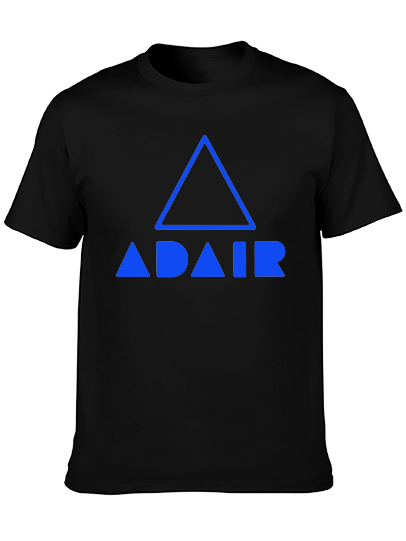 Adair Blue Logo Graphic Tee - Black Cotton Blend