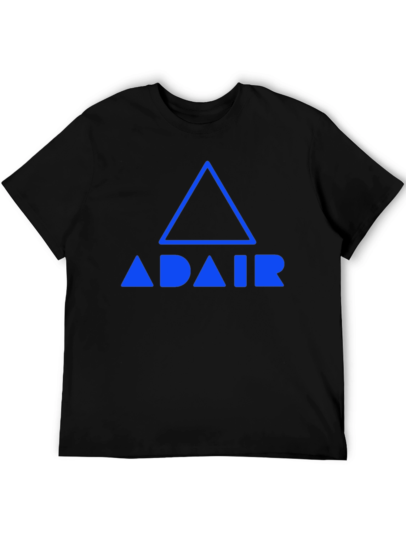 Adair Blue Logo Graphic Tee - Black Cotton Blend