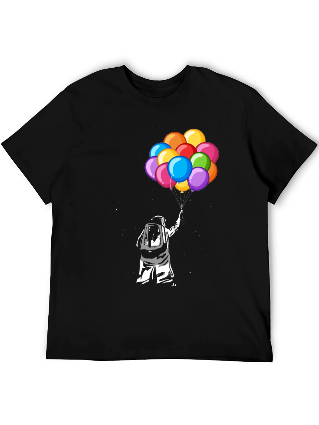 Astronaut Holding Balloons Graphic T-Shirt
