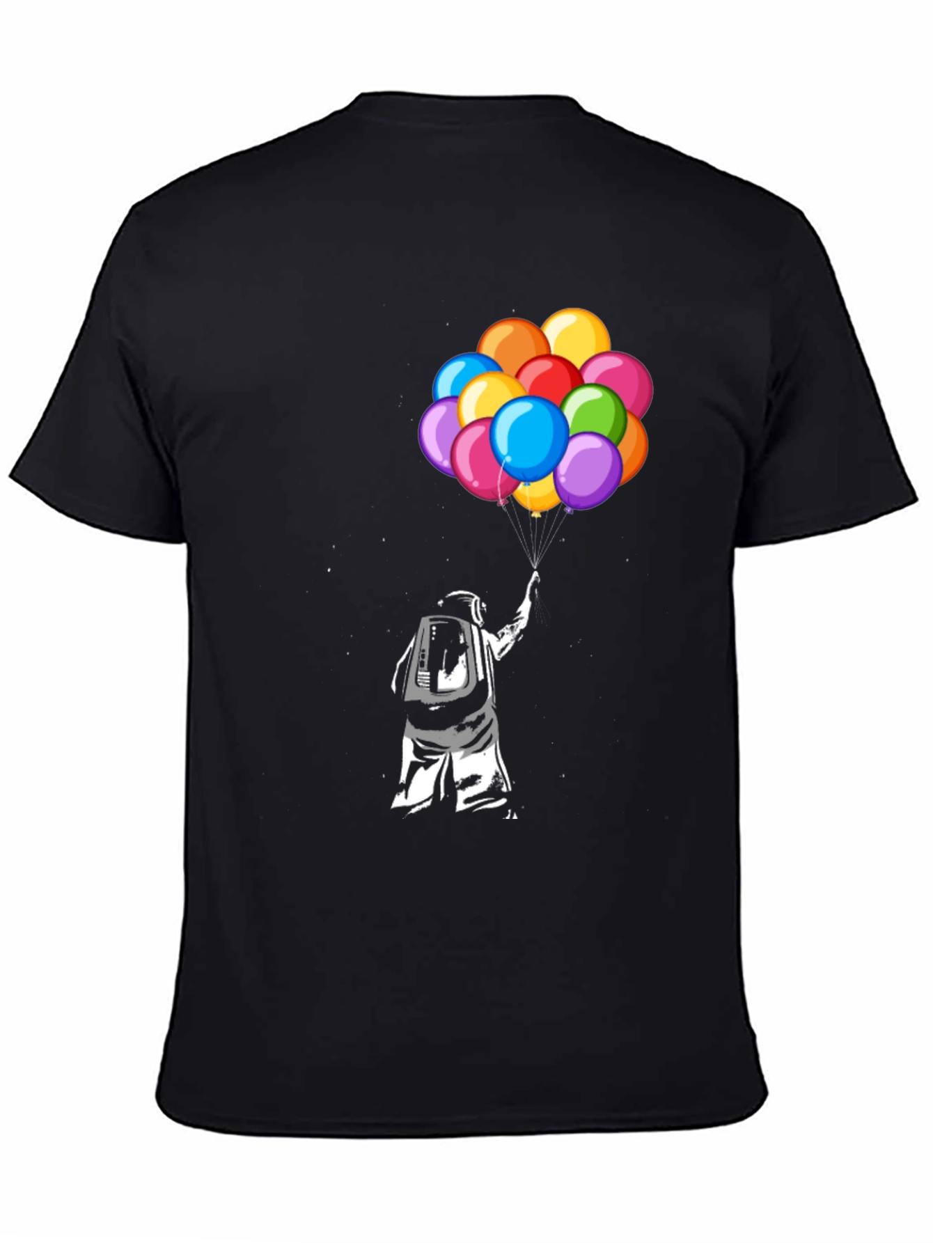 Astronaut Holding Balloons Graphic T-Shirt