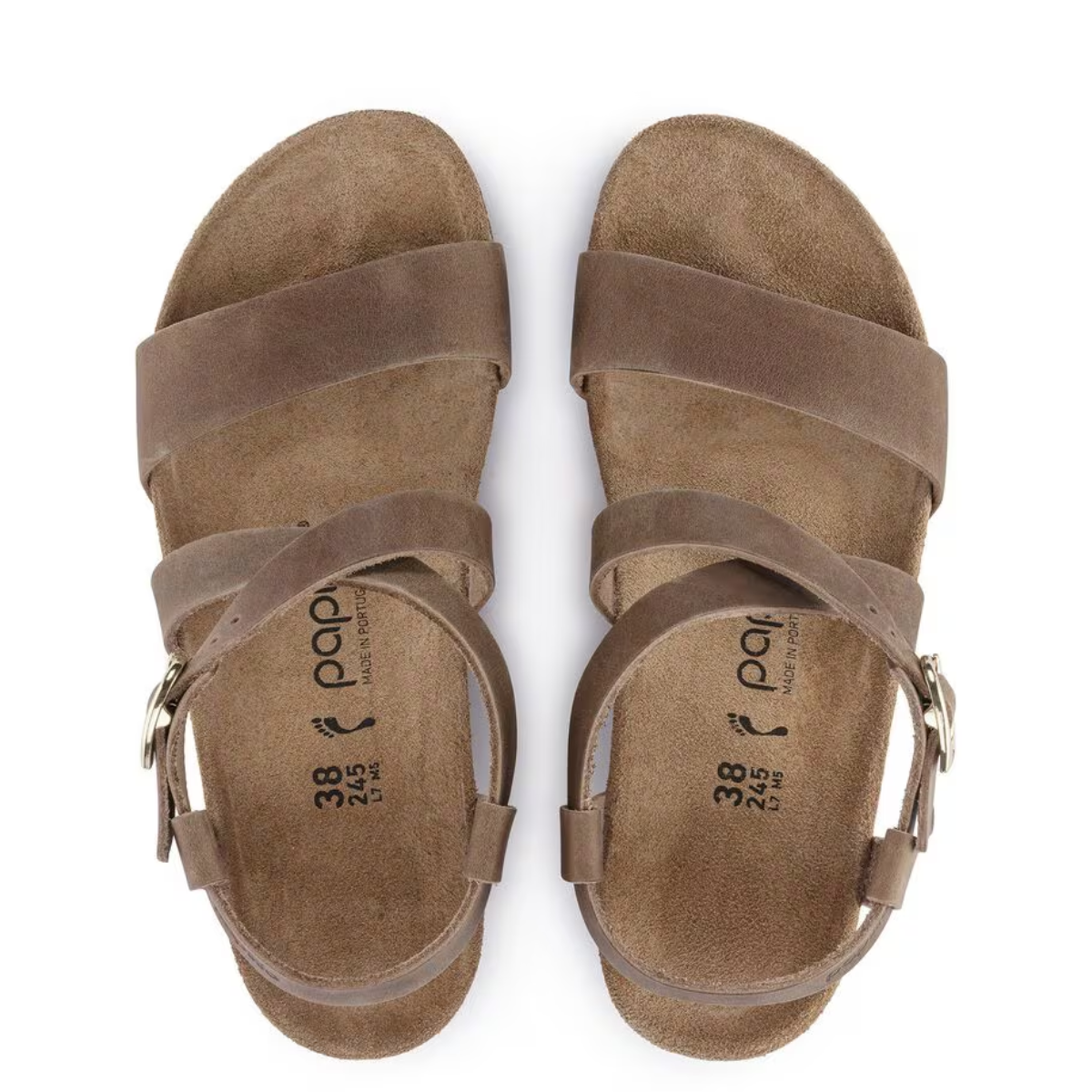 Birkenstock Women's Sibyl Ring-Buckle Oiled Leather in Cognac