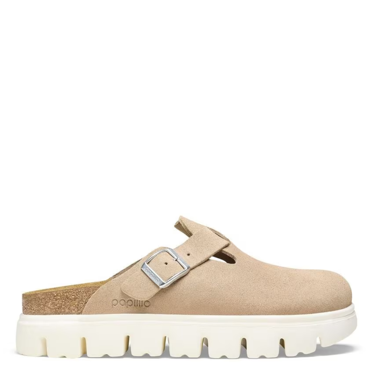 Birkenstock Women's Boston Chunky Suede Leather in Warm Sand