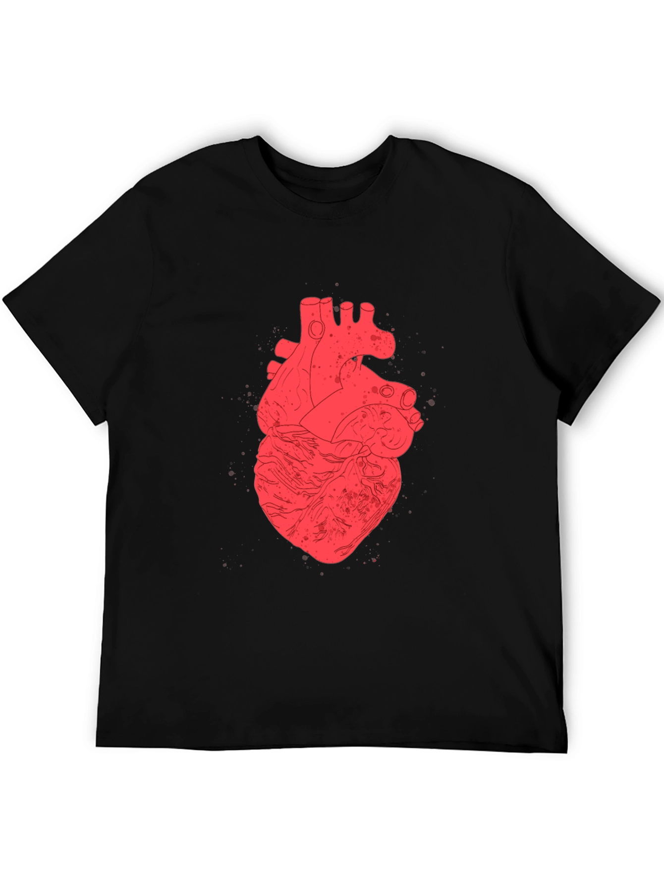 Anatomical Heart Graphic Tee - Black Cotton