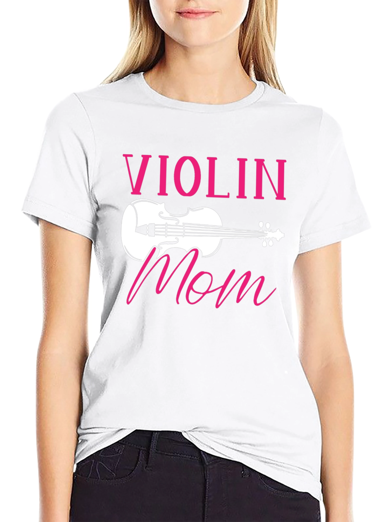 Violin Mom T-Shirt - Musical Gift for Mothers