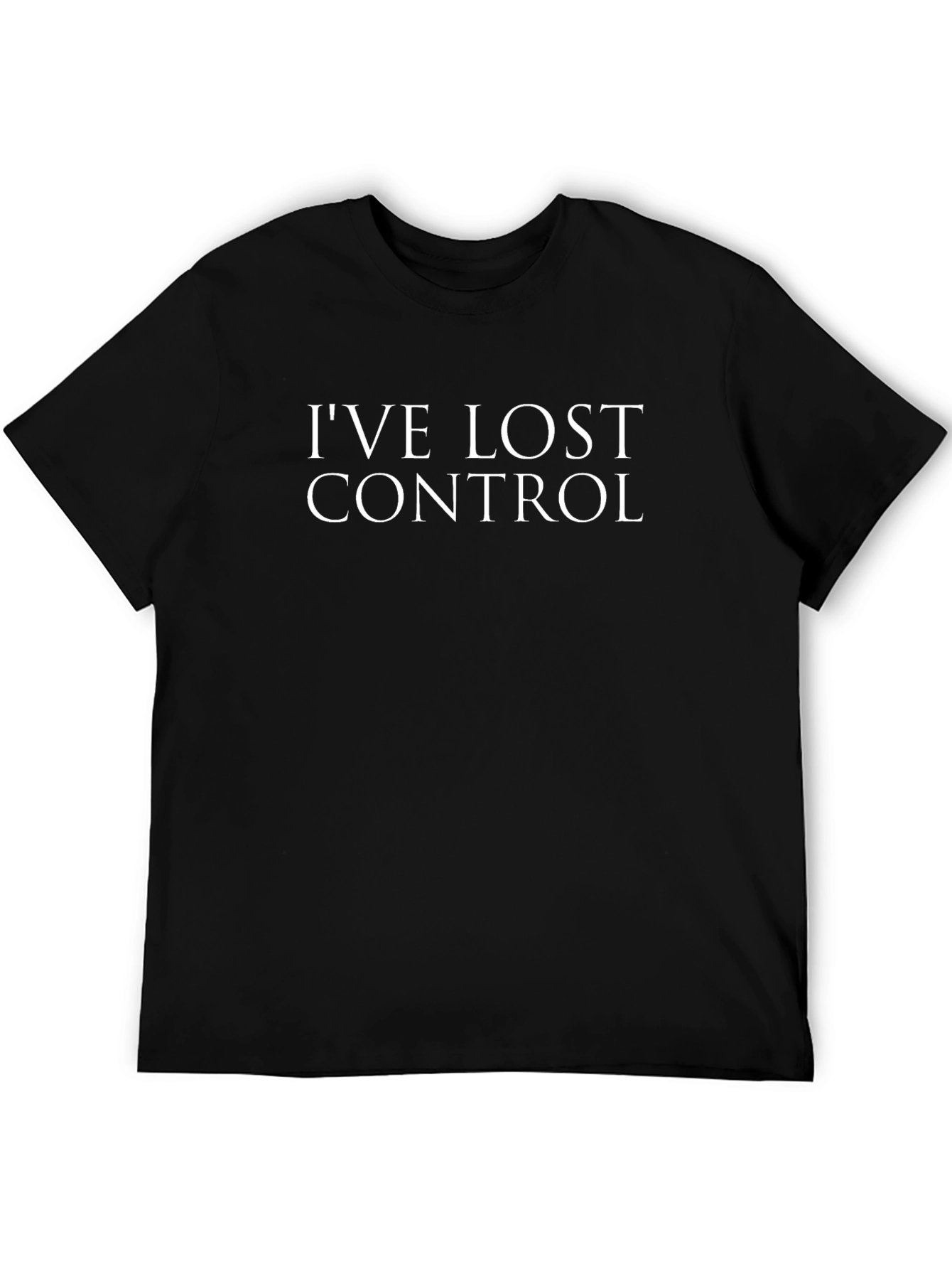 Ive Lost Control Graphic Tee - Black Cotton T-Shirt