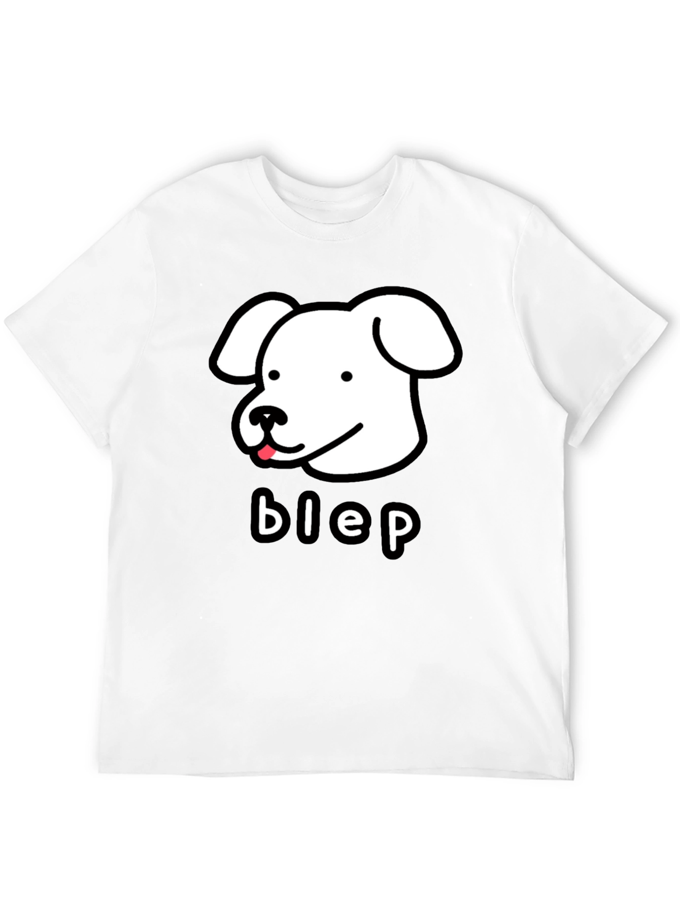 Black Blep Dog Cartoon T-Shirt