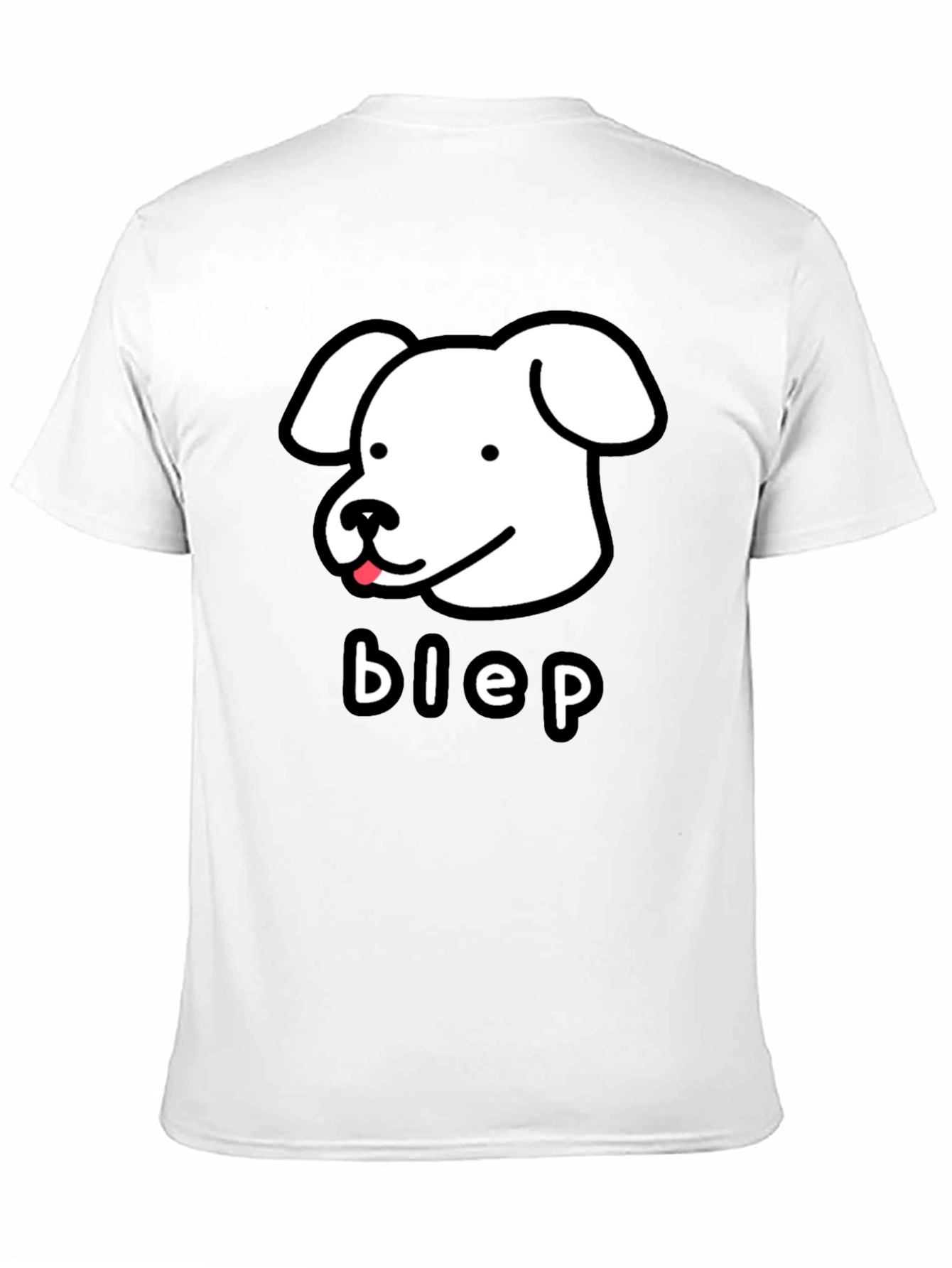 Black Blep Dog Cartoon T-Shirt