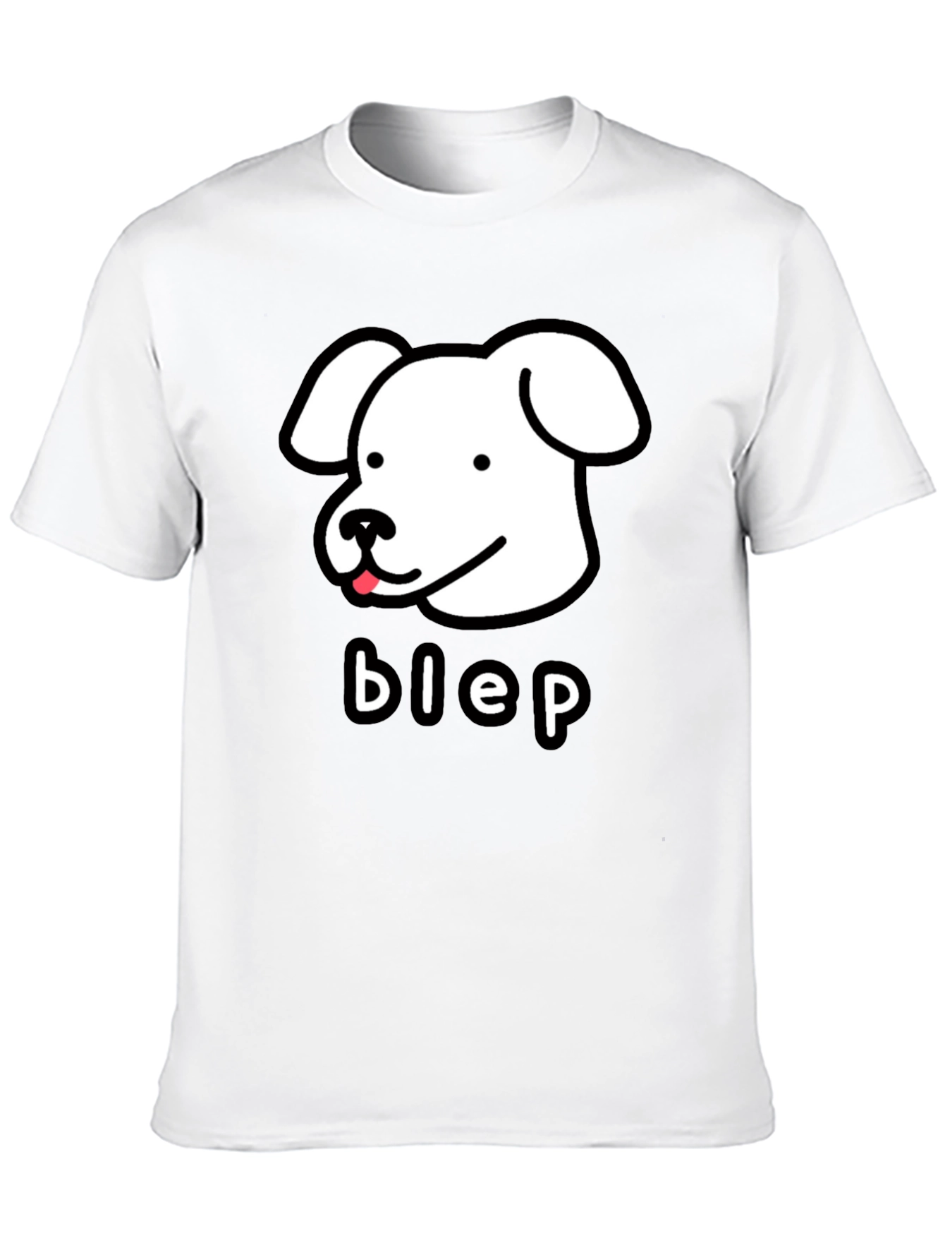Black Blep Dog Cartoon T-Shirt