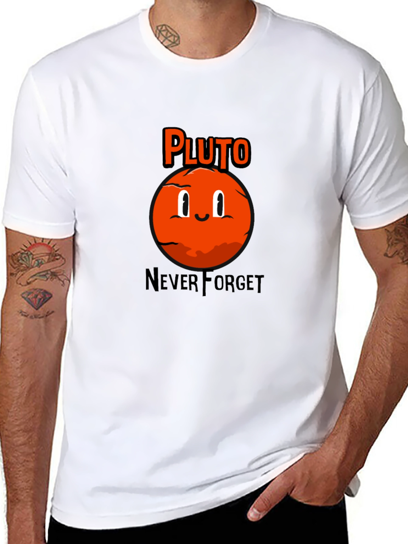 Pluto Never Forget Black T-Shirt